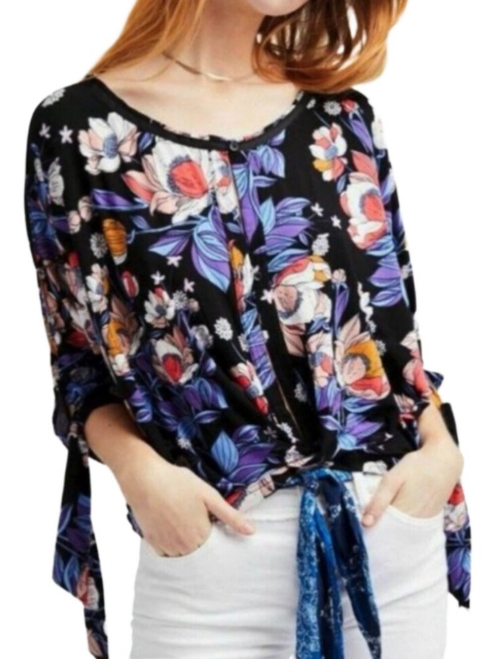Free People Keepin' On Tank Tie Tee
